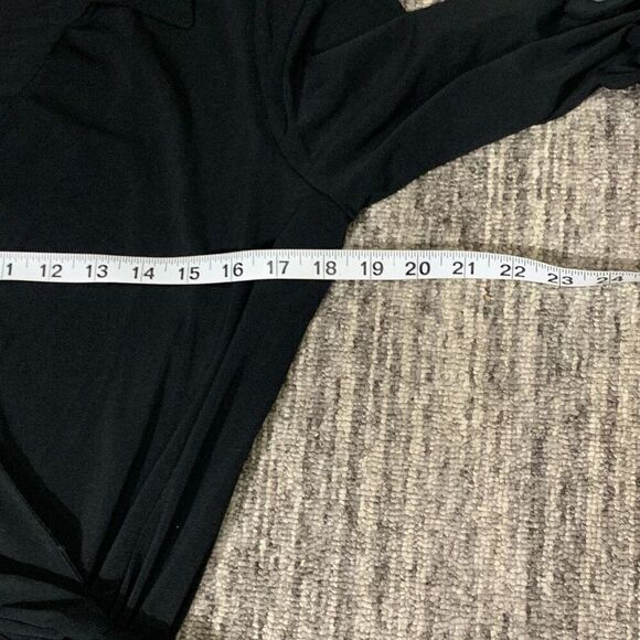 Old Navy Maternity Womens Medium Wrap Front Dress V‎ Neck Black Stretch Collar - Picture 5 of 8